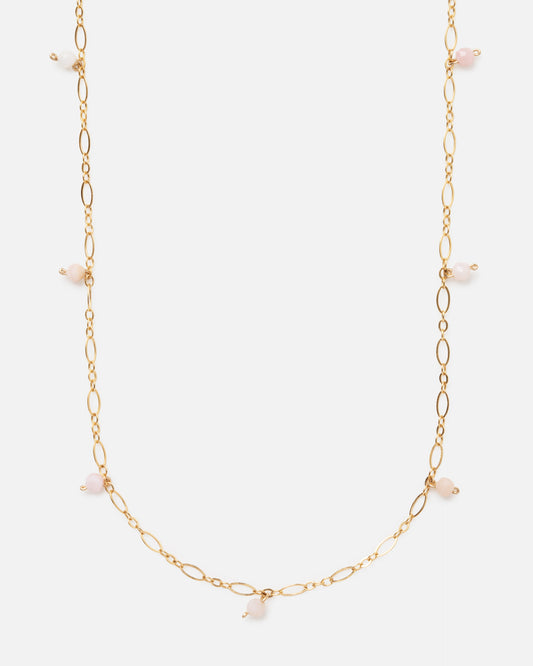 PINK OPAL JANELLE 14K GOLD FILLED NECKLACE