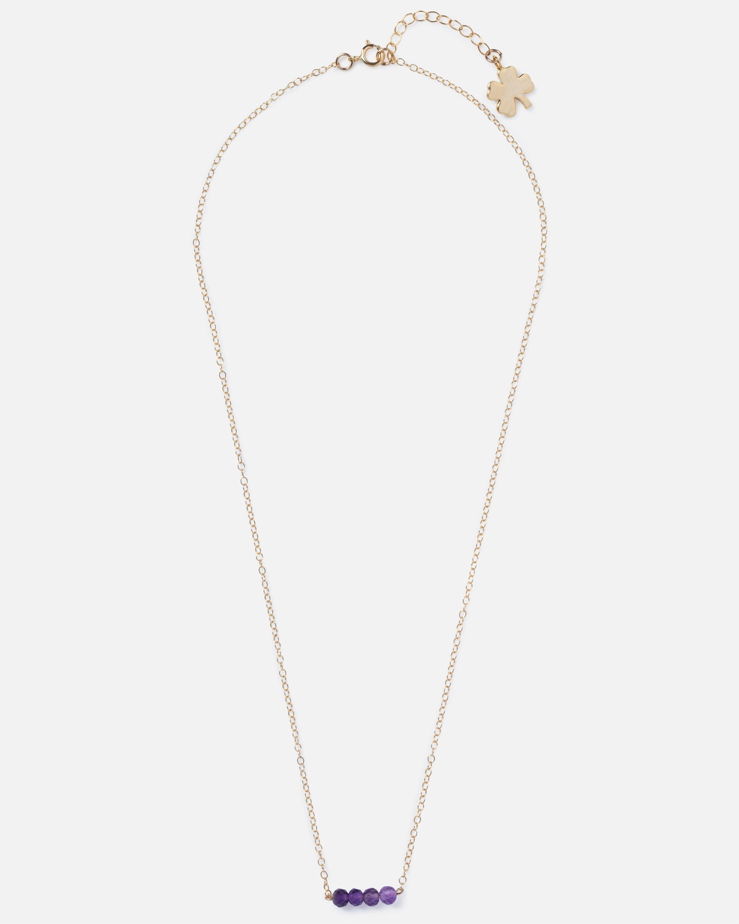 AMETHYST CLUSTER 14K GOLD FILLED NECKLACE