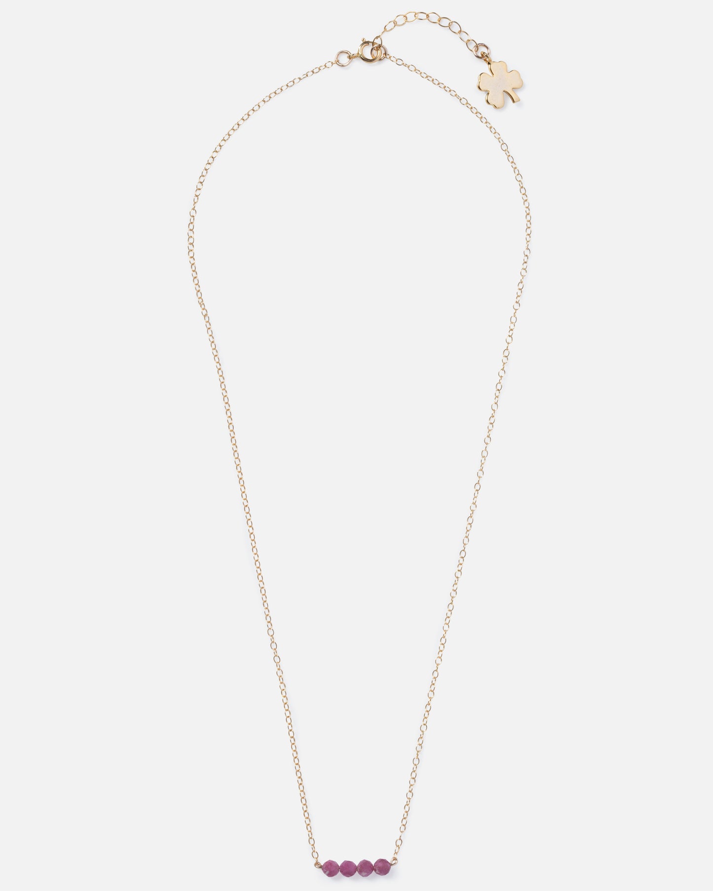 RHODONITE CLUSTER 14K GOLD FILLED NECKLACE