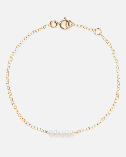 PEARL CLUSTER 14K GOLD FILLED BRACELET