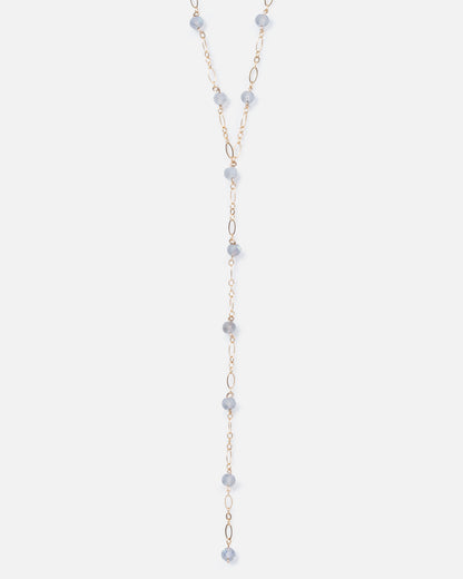 LABRADORITE 14K GOLD FILLED DROP NECKLACE