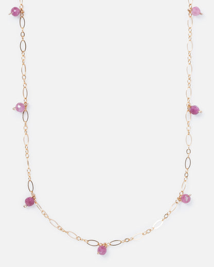 RHODONITE JANELLE 14K GOLD FILLED NECKLACE