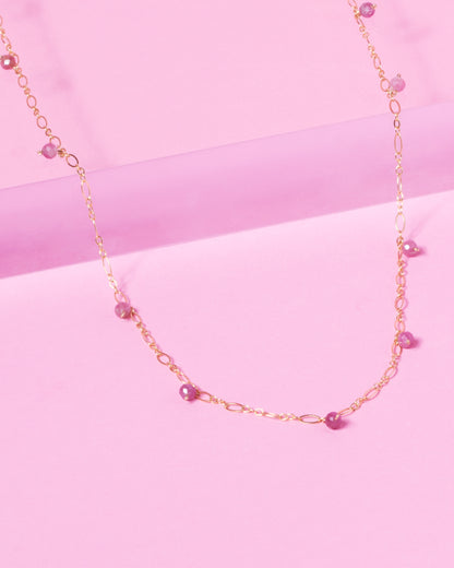 RHODONITE JANELLE 14K GOLD FILLED NECKLACE