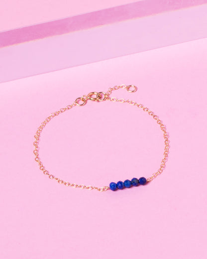 LAPIS CLUSTER 14K GOLD FILLED BRACELET