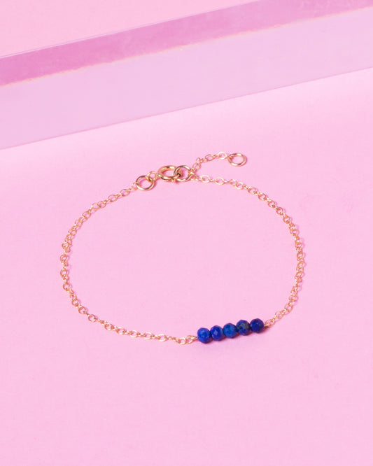 LAPIS CLUSTER 14K GOLD FILLED BRACELET