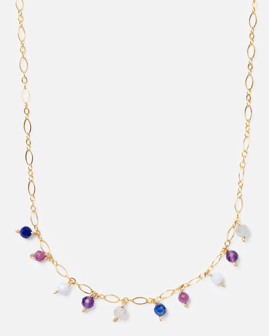 MIDNIGHT OLIVIA 14K GOLD FILLED FANCY CHAIN NECKLACE