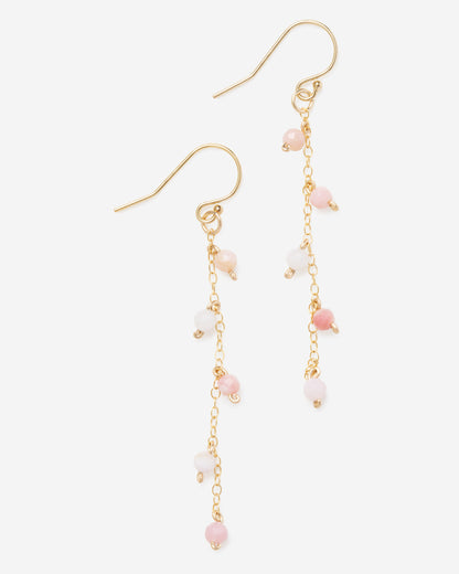 PINK OPAL 14K GOLD FILLED DROP EARRINGS
