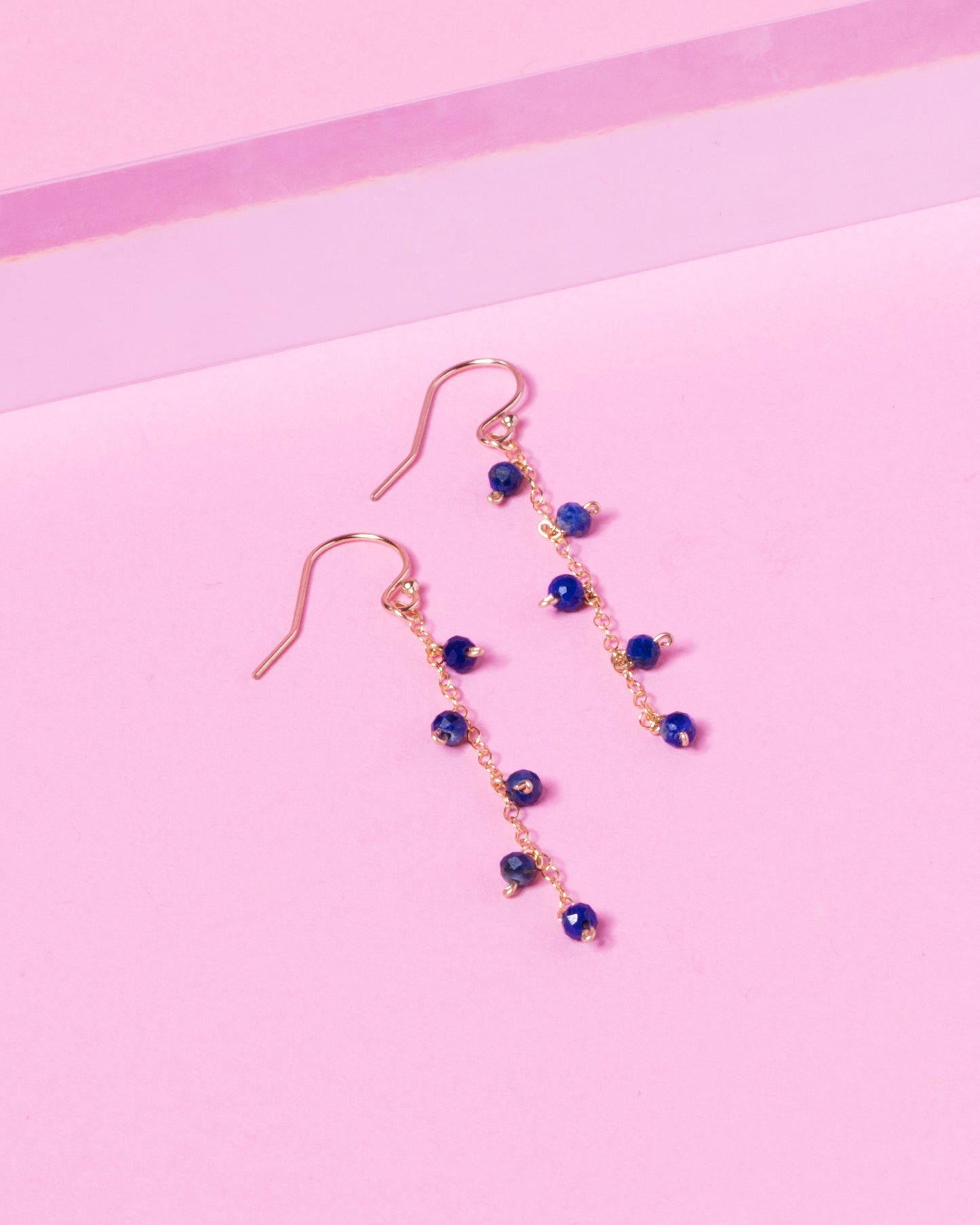 LAPIS 14K GOLD FILLED DROP EARRINGS