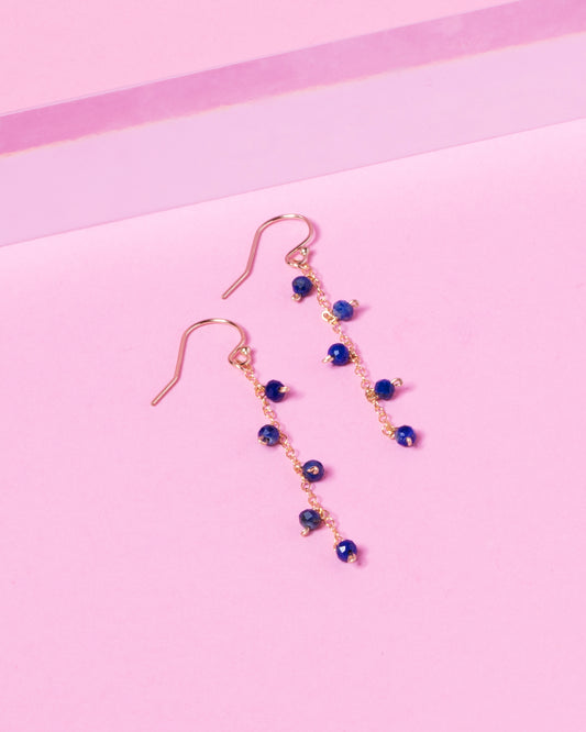 LAPIS 14K GOLD FILLED DROP EARRINGS