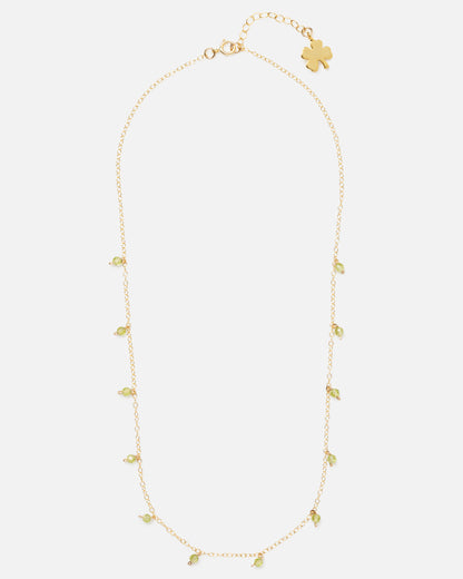 PERIDOT DAINTY 14K GOLD FILLED NECKLACE