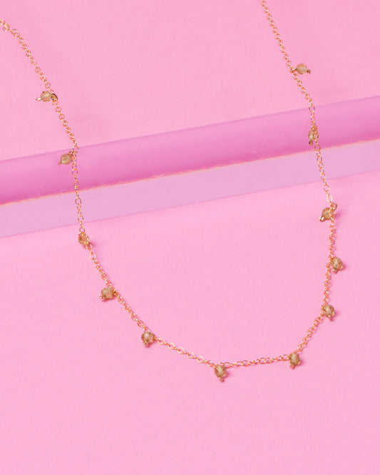 PERIDOT DAINTY 14K GOLD FILLED NECKLACE