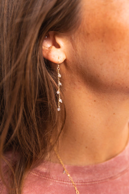 RHODONITE 14K GOLD FILLED DROP EARRINGS
