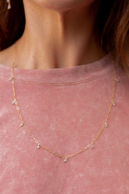 RHODONITE JANELLE 14K GOLD FILLED NECKLACE
