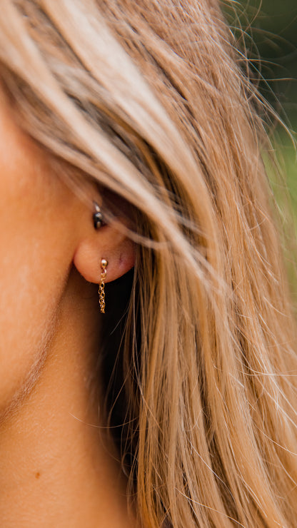 MAXINE 14K GOLD FILLED HUGGIE EARRINGS