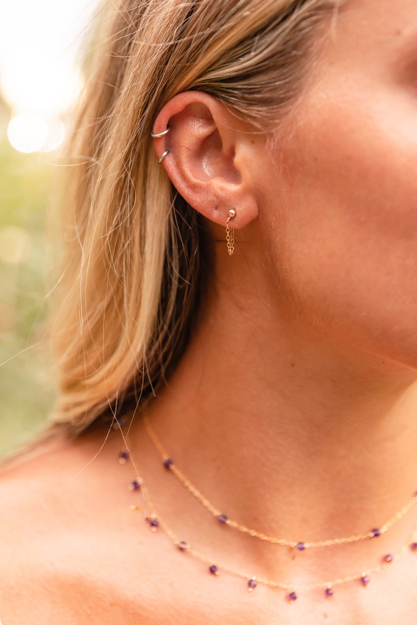 MAXINE 14K GOLD FILLED HUGGIE EARRINGS