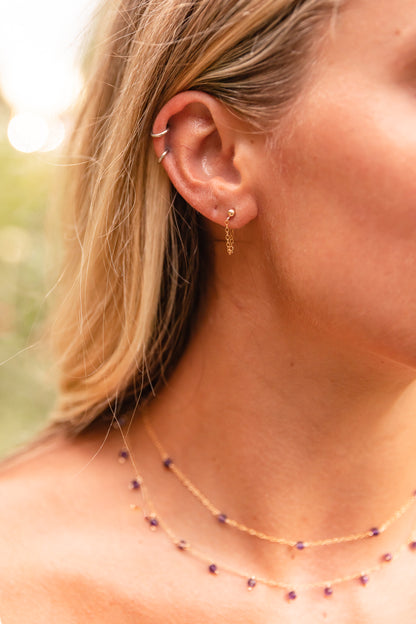 MAXINE 14K GOLD FILLED HUGGIE EARRINGS
