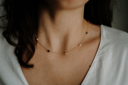 PINK OPAL KATHY 14K GOLD FILLED NECKLACE