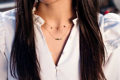 PINK OPAL DAINTY 14K GOLD FILLED NECKLACE